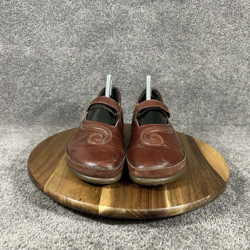 Naot Matai Women’s Size 9 Brown Red Leather Mary Jane Swirl Comfort Shoes Used